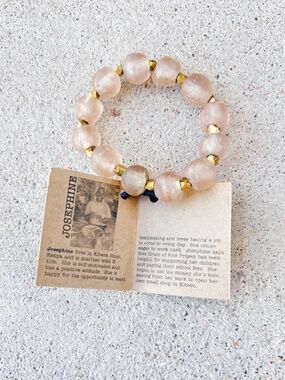 Grain of Rice Project Fair Trade Unity Bracelet - Dusty Rose